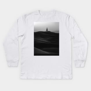 Monochrome Savior Kids Long Sleeve T-Shirt